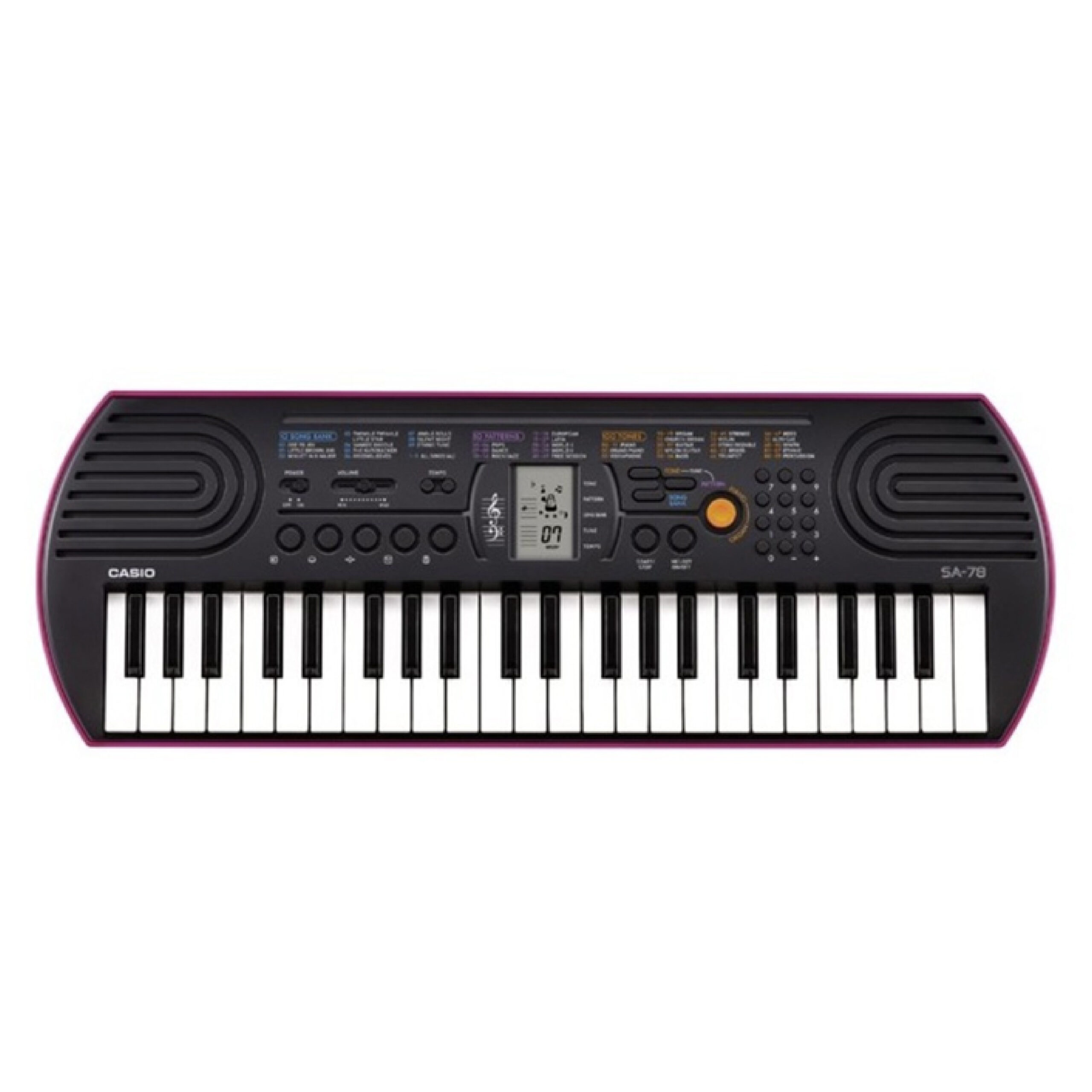 CASIO TECLADO MUSICAL SA-78 MINI NEGRO/FUCSIA