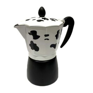 CAFETERA ALUMINIO CON DISEÑO DE VACA