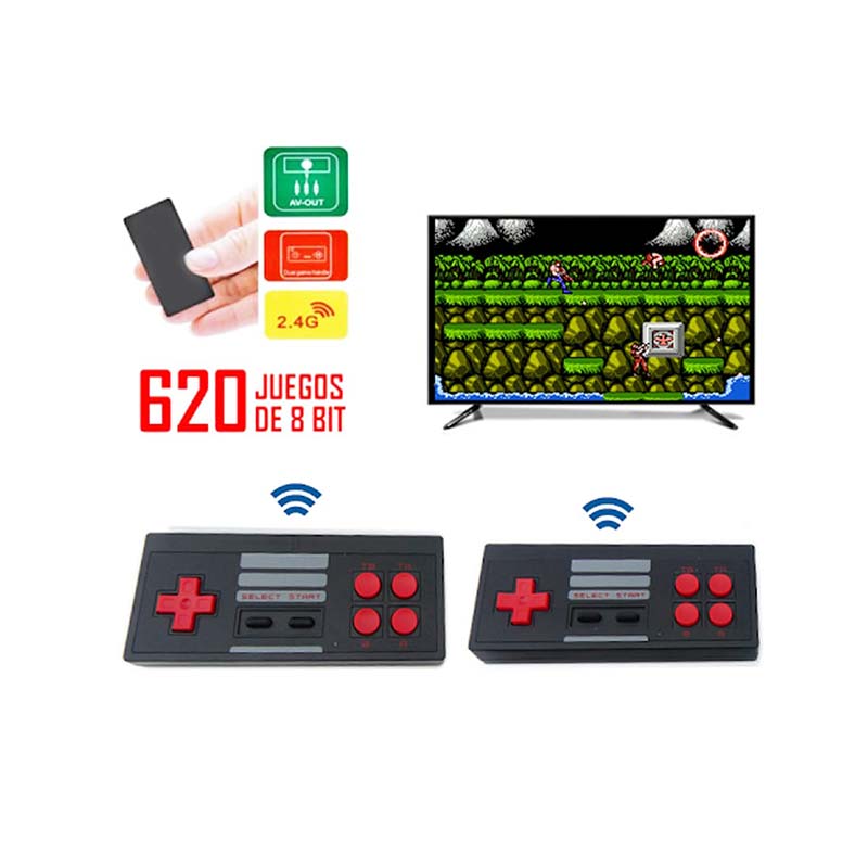 CONSOLA EXTREME MINI GAME BOX WIRELESS 620 JUEGOS - Imagen 3
