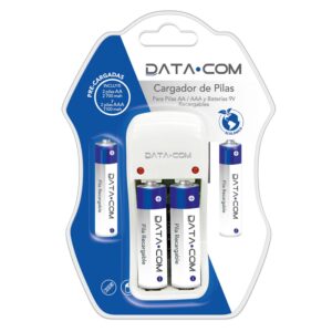 COMBO DATACOM CARGADOR + 2 PILAS AA + 2 PILAS AAA