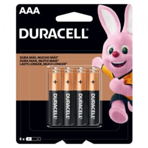 PILA ALCALINA DURACELL AAA PACK X 8