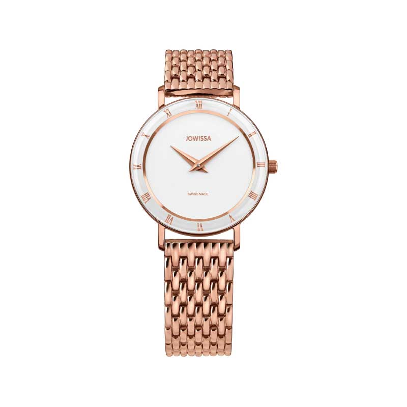 RELOJ JOWISSA BLANCO PULSERA DORADA J2.312.M