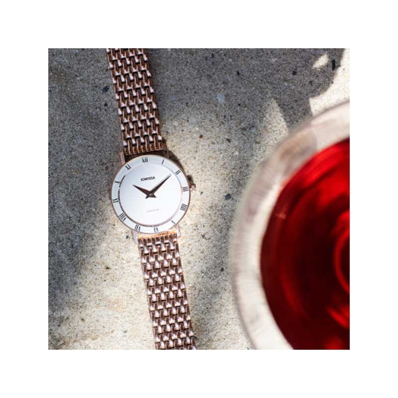 RELOJ JOWISSA BLANCO PULSERA DORADA J2.312.M - Imagen 4