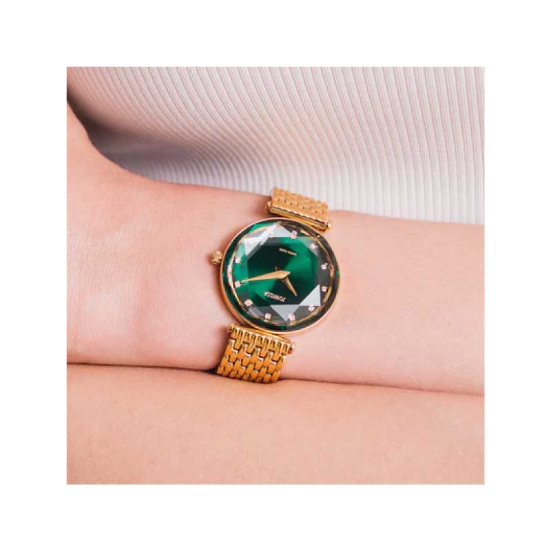 RELOJ JOWISSA VERDE PULSERA DORADA J5.760.M - Imagen 4