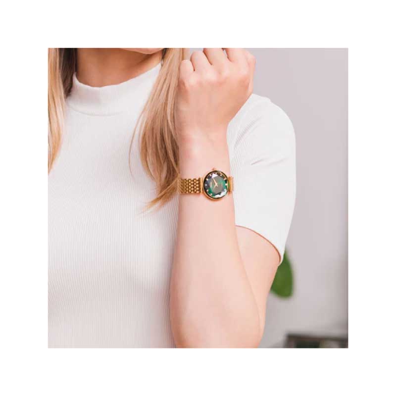 RELOJ JOWISSA VERDE PULSERA DORADA J5.760.M - Imagen 5