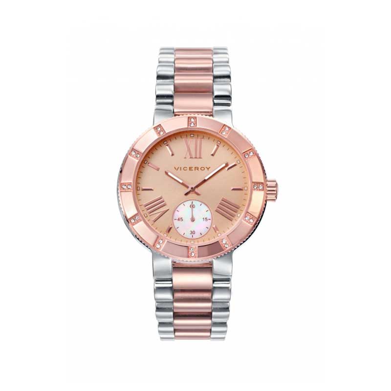 RELOJ VICEROY ACERO BICOLOR COBRE 471014-93