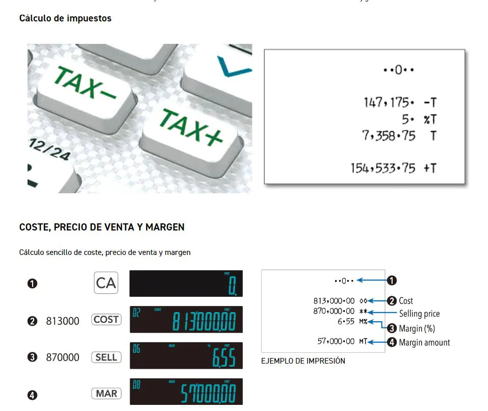 CALCULADORA SUMADORA CASIO CON ROLLO FR2650RC - Imagen 5