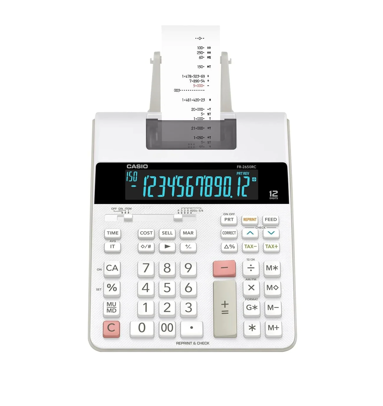 CALCULADORA SUMADORA CASIO CON ROLLO FR2650RC - Imagen 2
