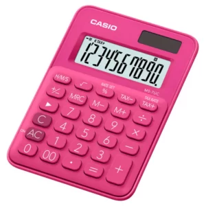 CASIO CALCULADORA SEMI ESCRITORIO MS-7UC COLOR ROJO