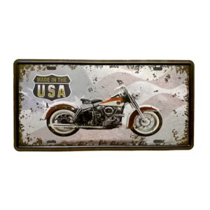 PATENTE DECORATIVA MOTOCICLETA D2 15X30 CM