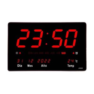 RELOJ MURAL DIGITAL CALENDARIO TEMPERATURA LED