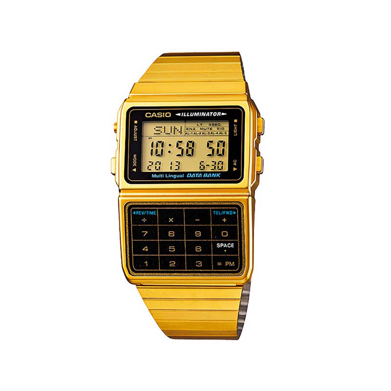 CASIO RELOJ DATABANK DORADO DBC-611G-1DF