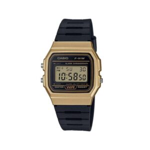 Casio Reloj Ochentero Digital F-91WM-9ADF Dorado