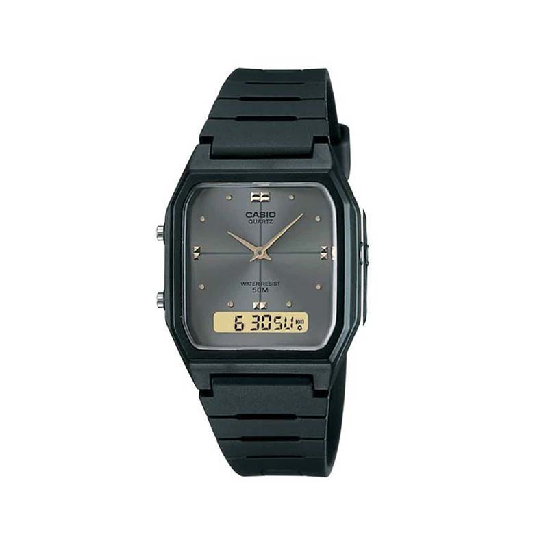 CASIO RELOJ NEGRO RESINA AW-48HE-8AVDF