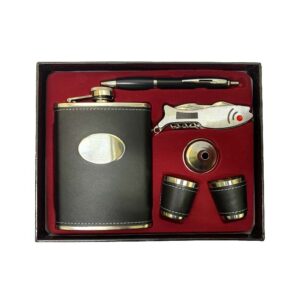 GT SET PETACA NEGRA + 2 VASOS + LAPIZ + NAVAJA