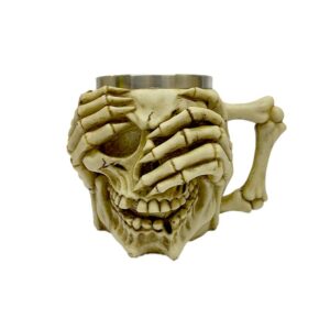 VASO SHOPERO MODELO CRANEO CON MANOS