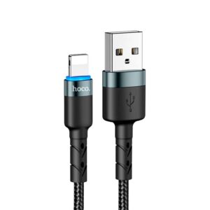 HOCO CABLE LIGHTNING CARGA Y DATOS CON LUZ 2.4A
