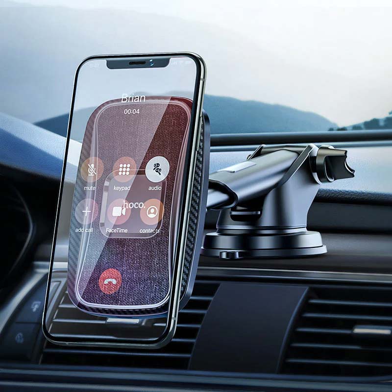 HOCO SOPORTE MAGENTICO CON CARGADOR INALAMBRICO CA75 PARA AUTO - Imagen 3
