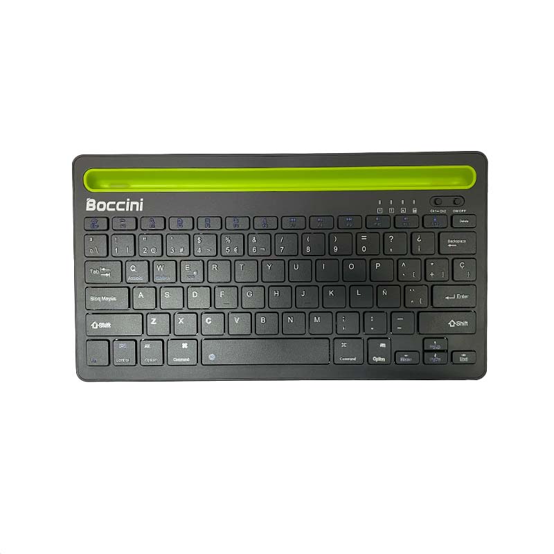 Boccini Teclado Bluetooth inalámbrico con soporte para tablet negro
