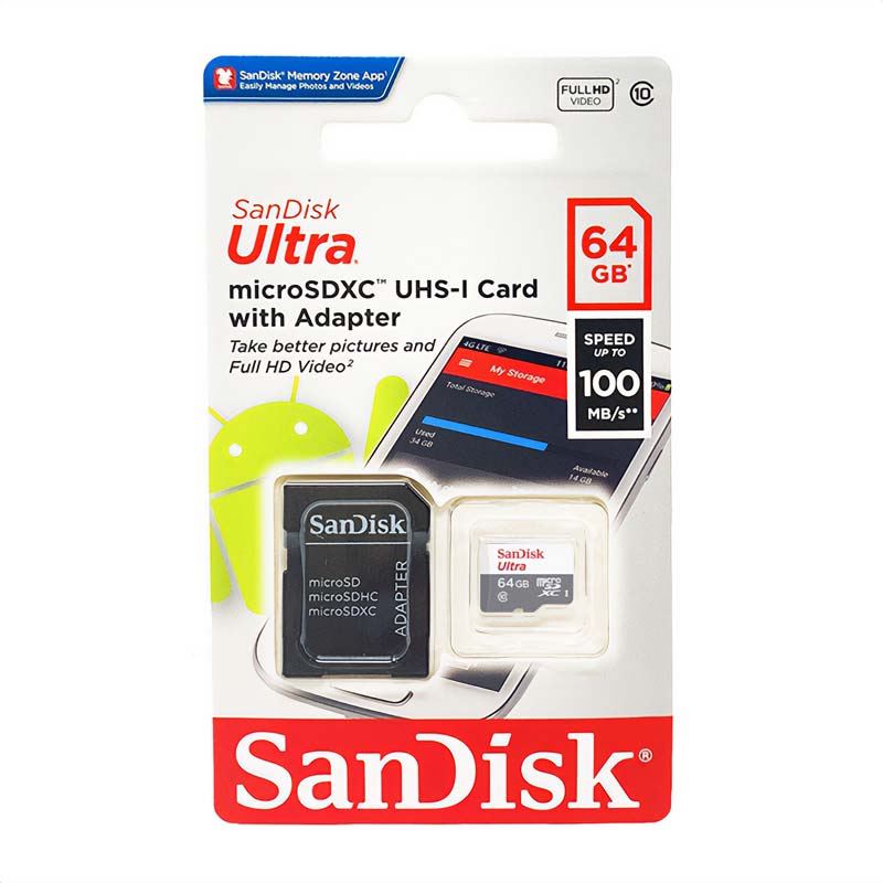 Memoria microSD SanDisk Ultra 64GB 100MB/S