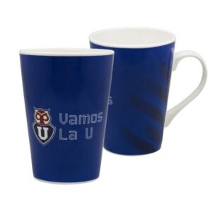 Tazón cónico Universidad de Chile diseño Vamos la U azul