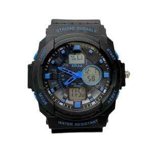 Reloj deportivo analogo digital Xinjia 868Z de doble pantalla color Azul