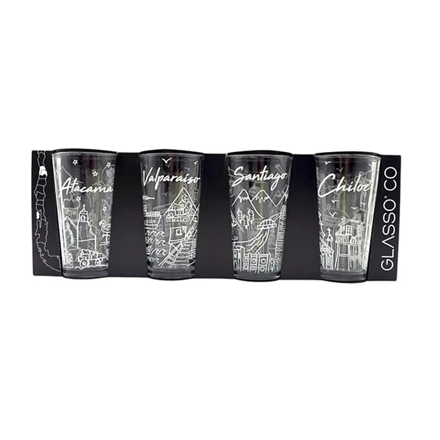 Set 4 Vasos Chile Collection Glasso