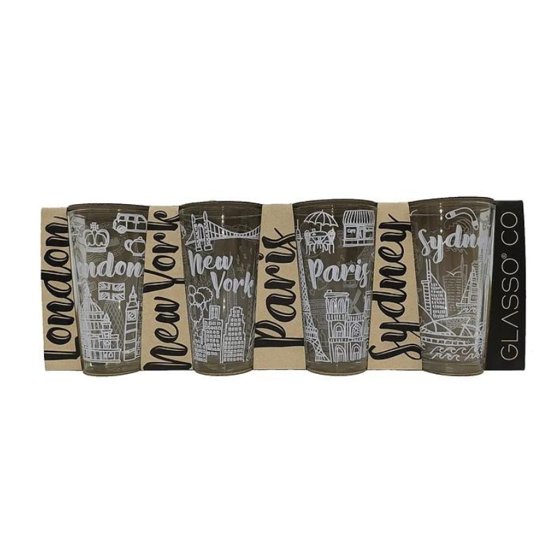 Set 4 Vasos City Collection Glasso