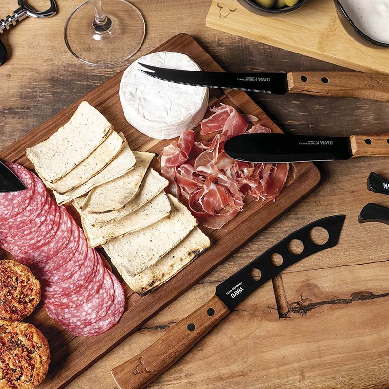 Set Aperitivo Tabla para Quesos + Cuchillos Wayu - Imagen 4