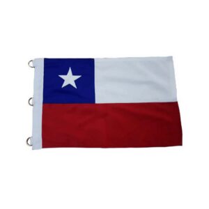 Bandera de Chile 90x135 cm con 3 Argollas