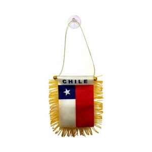 Bandera de Chile Pequeña Decorativa Rectangular