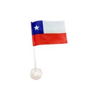 Bandera de Chile Pequeña Decorativa con Ventosa