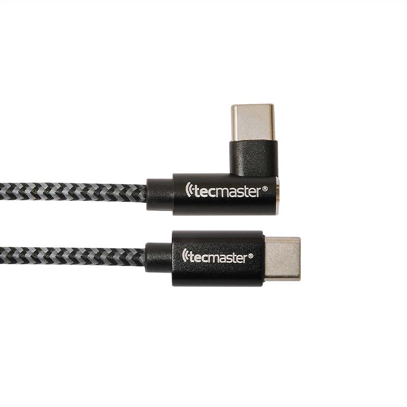 Cable Tipo-C a Tipo-C 2.0 Macho 60w Conector 90 Grados Tecmaster TM-200544 - Imagen 2
