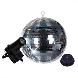 Kit Bola Disco de Espejos de 12 Pulgadas con Motor y Luz