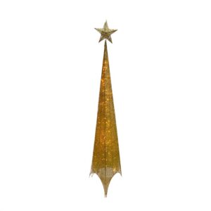 Arbol Navidad Dorado Base 3 pies 180 cm con luz