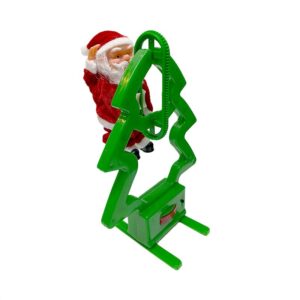 Santa Claus en Pino con Movimiento a Pilas
