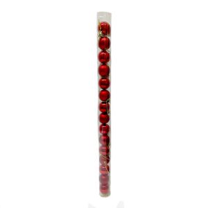 Set 15 Esferas Navideñas Pequeñas Color Rojo