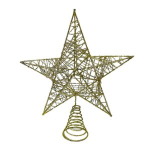 Estrella para Punta de Arbol Navideño Simple Dorada