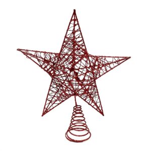 Estrella para Punta de Arbol Navideño Simple Roja