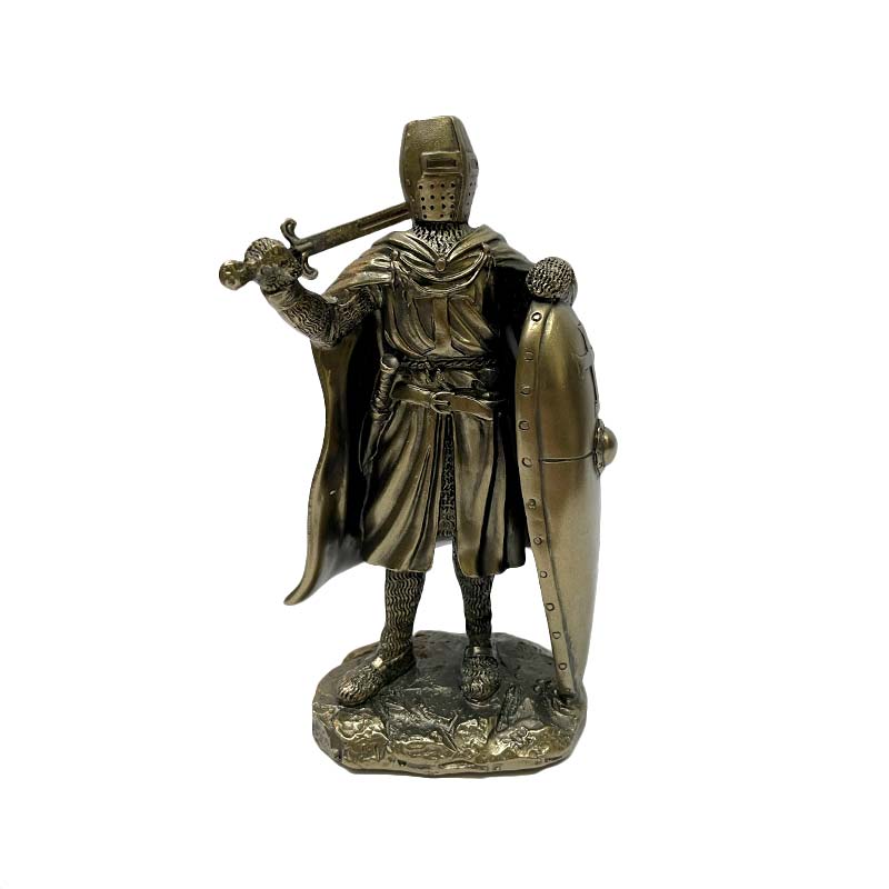Figura Decorativa Caballero Medieval color Bronce