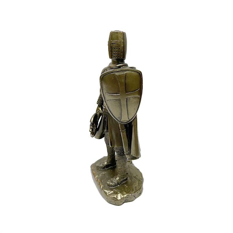 Figura Decorativa Caballero Medieval con Hacha color Bronce - Imagen 4