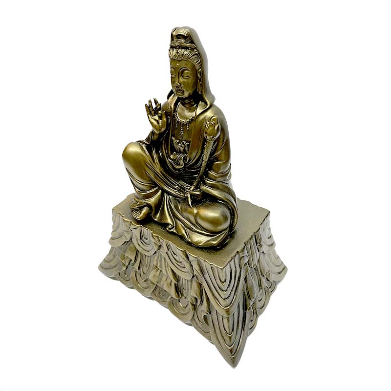 Figura Decorativa Kuan Yin Color Bronce - Imagen 2