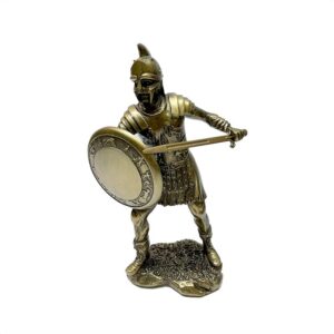 Figura Decorativa Soldado Romano con Escudo