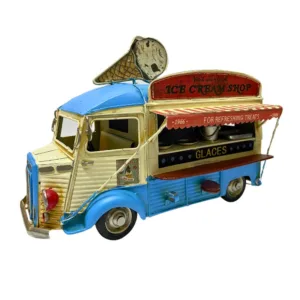 Figura Decorativa Camion de Helados Metalico 31x17x22 cm