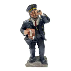 Figura Decorativa Capitan Marino con Catalejo