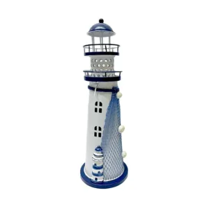 Figura Decorativa Faro Metalico Mediano