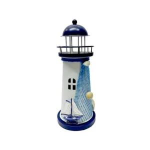 Figura Decorativa Faro Metalico Pequeño