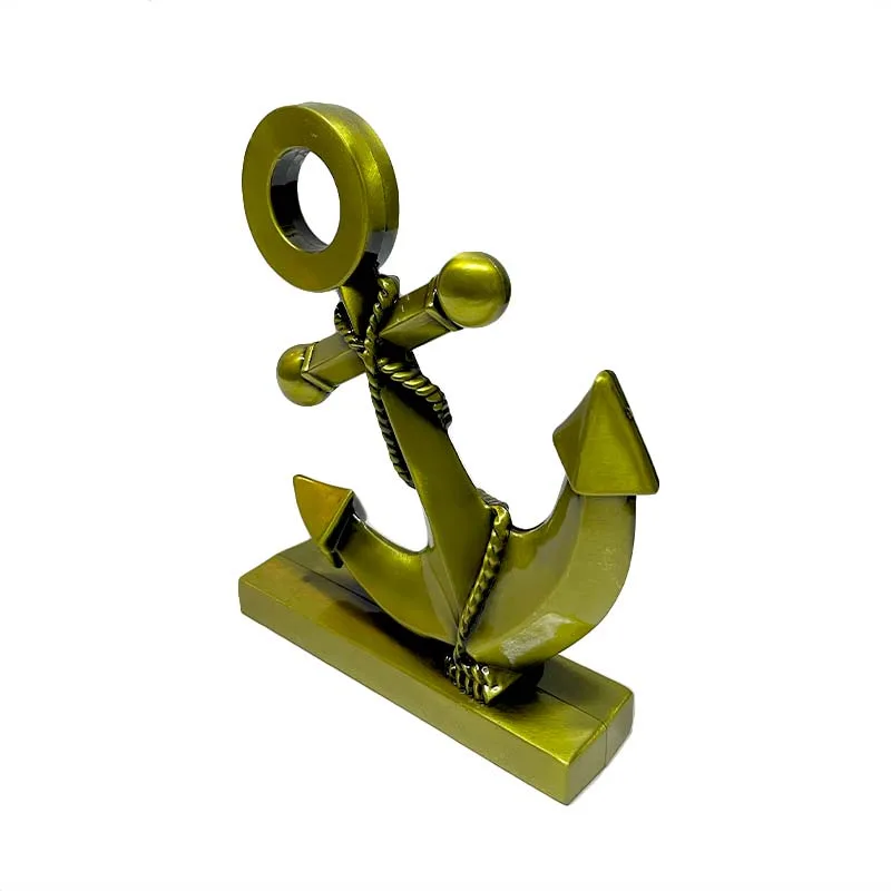 Figura Decorativa Sobremesa Ancla Marina Color Bronce - Imagen 2
