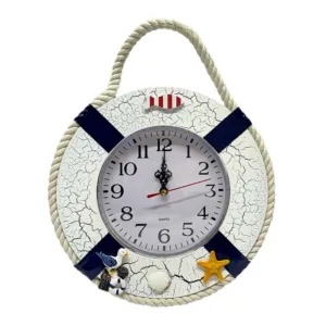 Reloj Analogo Nautico con Figuras Marinas