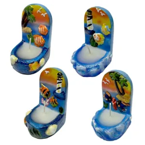 Set 4 Velas Decorativas Marinas